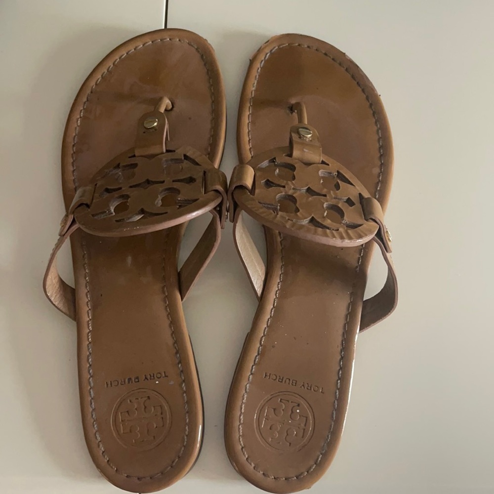 Tory Burch Miller sandal, brown leather